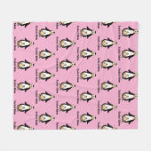 Coolest Mom Penguin Family Design Fleece Deken (Voorkant (Horizontaal))