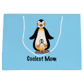 Coolest Mom Penguin Family Design Groot Cadeauzakje (Voorkant)