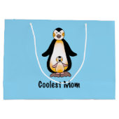Coolest Mom Penguin Family Design Groot Cadeauzakje (Achterkant)