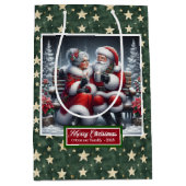 Coolest Mrs Claus Classic Red Christmas Gift Bag Medium Cadeauzakje (Voorkant)