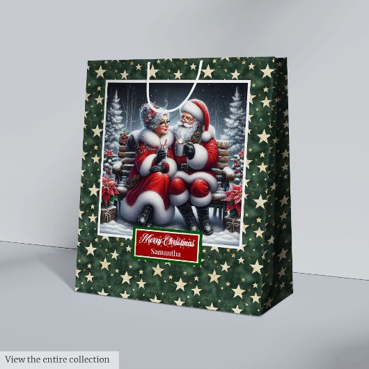 Coolest Mrs Claus Classic Red Christmas Gift Bag Medium Cadeauzakje