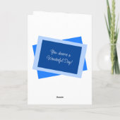 Coolest Oom 5 foto blauw wit verjaardag Kaart (Achterkant)