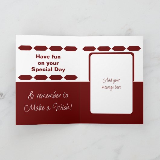 Coolest Oom 5 foto bordeaux witte verjaardag Kaart (Binnen)