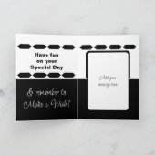 Coolest Oom 5 foto zwart wit verjaardag Kaart (Binnen)