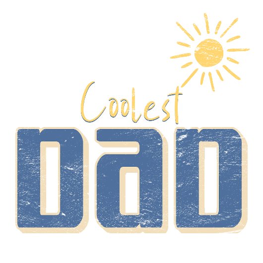 Coolest papa esthetisch ontwerp t-shirt