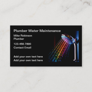 Coolest Plumber Theme Douche Water Visitekaartjes