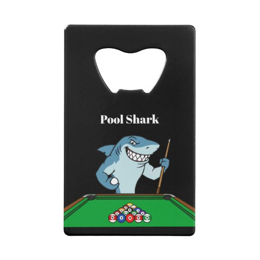 Coolest Pool Shark Billiards Theme  Creditkaart Flessenopener (Voorkant)
