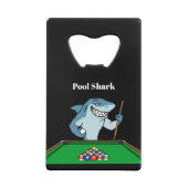 Coolest Pool Shark Billiards Theme  Creditkaart Flessenopener (Achterkant)