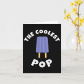Coolest Pop Funny Fathers Day Cool Dad Joke Dads G Kaart (Gele Bloem)
