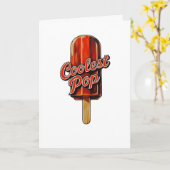 Coolest Pop Funny Fathers Day Retro Dad Joke Kaart (Gele Bloem)