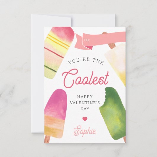 Coolest Popsicle Classroom Valentijnsdag Kaart (Voorkant)