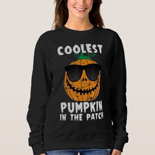Coolest Pumpkin In The Patch Halloween Boys Girls  Trui (Voorkant)