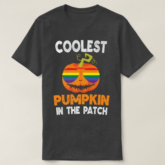 Coolest Pumpkin In The Patch Halloween Rainbow Gla T-shirt (Design voorkant)