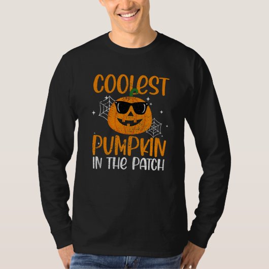 Coolest Pumpkin In The Patch Pumpkin Sunglass  His T-shirt (Voorkant)