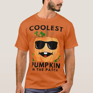 Coolest Pumpkin In The Patch Pumpkin With Sunglass T-shirt