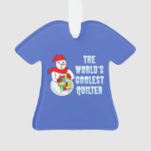 Coolest Quilter T-shirt Ornament (achterkant)