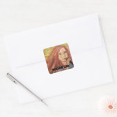 Coolest Rocker Girl Vierkante Sticker (Envelop)