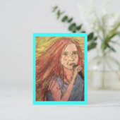 Coolest Rocker Song Girl Briefkaart (Staand voorkant)