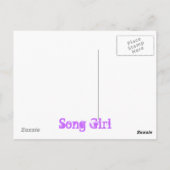 Coolest Rocker Song Girl Briefkaart (Achterkant)