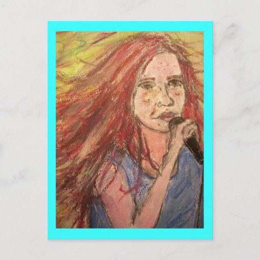 Coolest Rocker Song Girl Briefkaart (Voorkant)