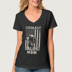 Coolest Saluki Mom Verenigde Staten Amerikaanse V T-shirt
