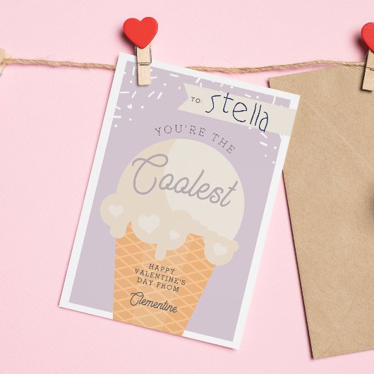 Coolest Scoop Classroom Valentine's Day Card Kaart