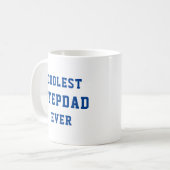 Coolest Stepdad Ever Typography Vaderdag Gift Koffiemok (Voorkant links)