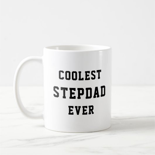 Coolest Stepdad Ever Typography Vaderdag Gift Koffiemok (Links)