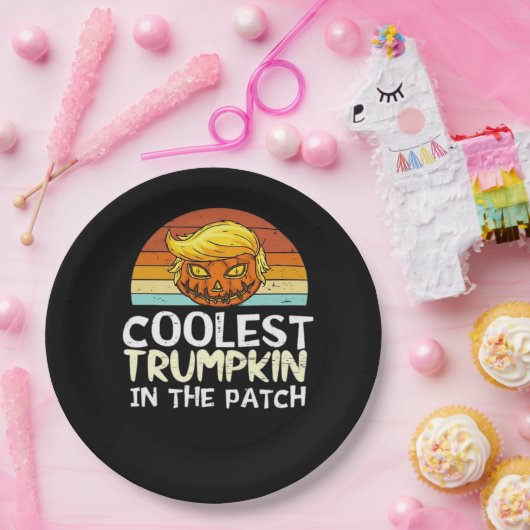 Coolest Trumpkin Patch Papieren Bordje (Feest)