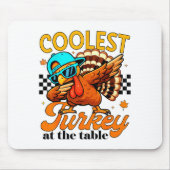 Coolest Turkey At Table Funny Bird Toddler Boys Th Muismat (Voorkant)