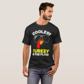 Coolest Turkey In The Flock Toddler Boys Thanksgiv T-shirt (Voorkant volledig)
