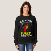Coolest Turkey In The Flock Toddler Boys Thanksgiv Trui (Voorkant volledig)