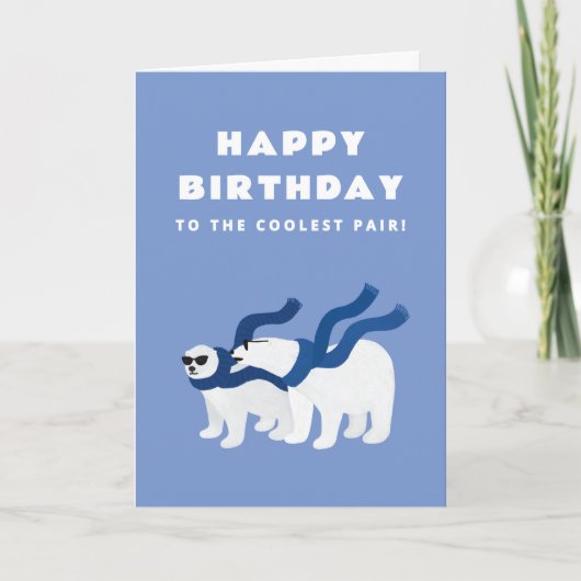 Coolest Twins Verjaardag Kaart (Voorkant)