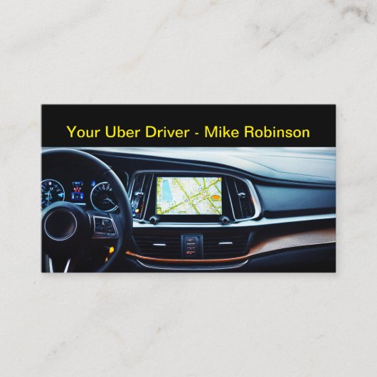 Coolest Uber Ride Hailing Visitekaartjes (Voorkant)