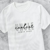 Coolest Uncle Modern Elegant Eenvoudige Vaderdag T-shirt