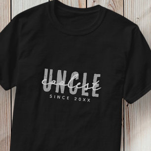Coolest Uncle Modern Elegant Eenvoudige Vaderdag T-shirt