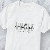 Coolest Uncle Modern Elegant Eenvoudige Vaderdag T-shirt