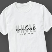 Coolest Uncle Modern Elegant Eenvoudige Vaderdag T-shirt