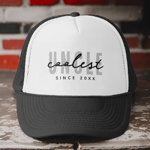 Coolest Uncle Modern Elegant Eenvoudige Vaderdag Trucker Pet
