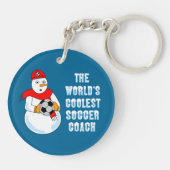 Coolest Voetbal coach T-shirt Sleutelhanger (Achterkant)