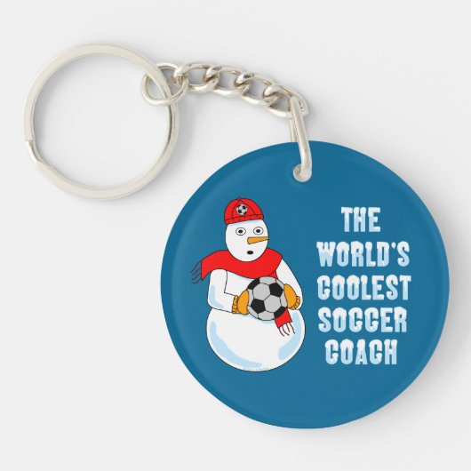 Coolest Voetbal coach T-shirt Sleutelhanger (Voorkant)