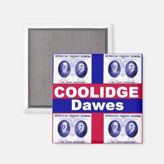 Coolidge-Dawes 1924 magneet (Voorkant / Achterkant)