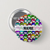 COOLIEPROGRAMMA'S GROEP + jouw tekst Ronde Button 5,7 Cm (Voorkant /achterkant)