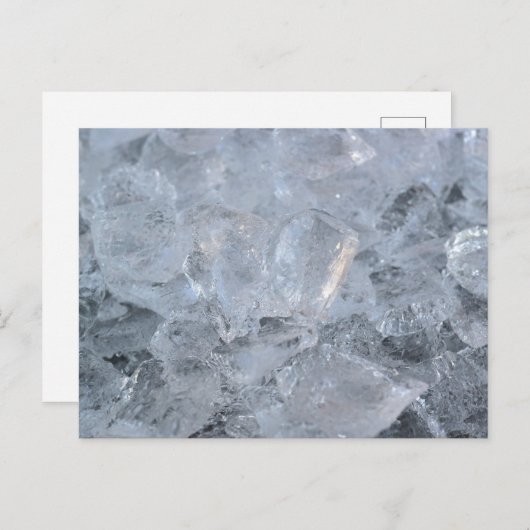 Cooling Ice Cube Textion Afbeelding Briefkaart (Voorkant / Achterkant)