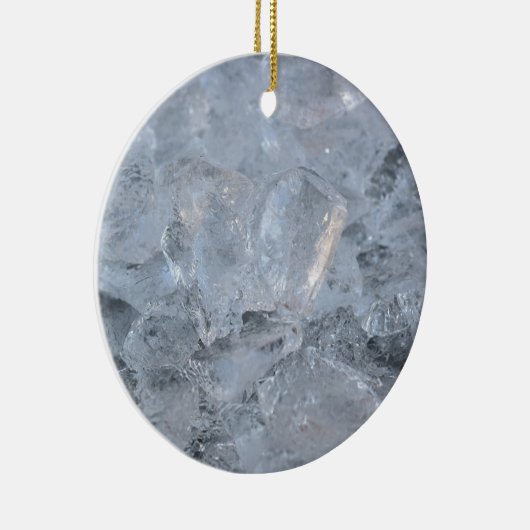 Cooling Ice Cube Textion Afbeelding Keramisch Ornament (Rechts)