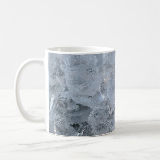 Cooling Ice Cube Textion Afbeelding Koffiemok (Links)