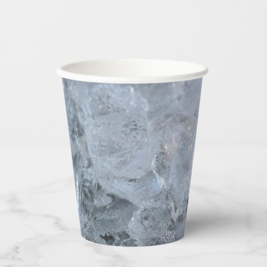 Cooling Ice Cube Textion Afbeelding Papieren Bekers (Voorkant)