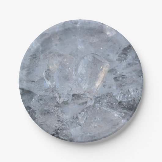 Cooling Ice Cube Textion Afbeelding Papieren Bordje (Voorkant)