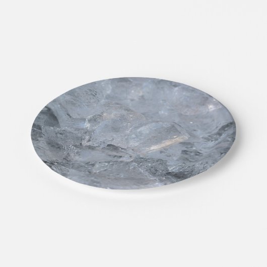 Cooling Ice Cube Textion Afbeelding Papieren Bordje (Gekanteld)