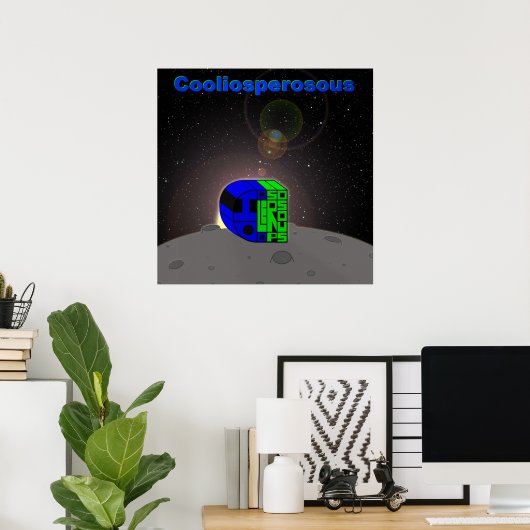 Cooliosperosous Moon Poster (Thuiskantoor)